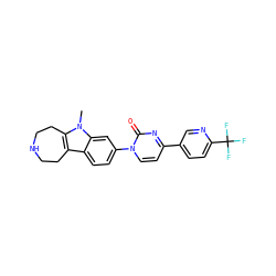 Cn1c2c(c3ccc(-n4ccc(-c5ccc(C(F)(F)F)nc5)nc4=O)cc31)CCNCC2 ZINC000115016557