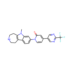 Cn1c2c(c3ccc(-n4ccc(-c5cnc(C(F)(F)F)nc5)cc4=O)cc31)CCNCC2 ZINC000115012198