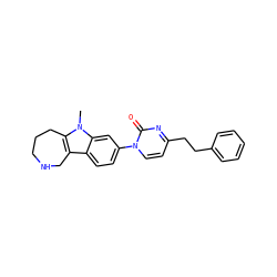 Cn1c2c(c3ccc(-n4ccc(CCc5ccccc5)nc4=O)cc31)CNCCC2 ZINC000115101142