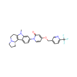 Cn1c2c(c3ccc(-n4ccc(OCc5ccc(C(F)(F)F)nc5)cc4=O)cc31)[C@@H]1CCCN1CC2 ZINC000113191187