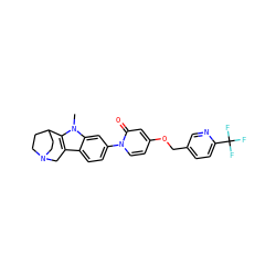 Cn1c2c(c3ccc(-n4ccc(OCc5ccc(C(F)(F)F)nc5)cc4=O)cc31)CN1CCC2CC1 ZINC000114086176