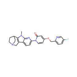 Cn1c2c(c3ccc(-n4ccc(OCc5ccc(F)cn5)cc4=O)nc31)CN1CCC2CC1 ZINC000114085826