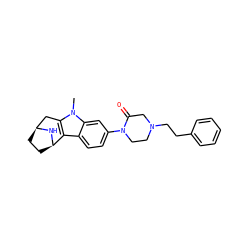 Cn1c2c(c3ccc(N4CCN(CCc5ccccc5)CC4=O)cc31)[C@H]1CC[C@@H](C2)N1 ZINC000113221230