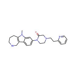 Cn1c2c(c3ccc(N4CCN(CCc5ccccn5)CC4=O)cc31)CNCCC2 ZINC000115010897