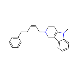 Cn1c2c(c3ccccc31)CN(C/C=C\CCc1ccccc1)CC2 ZINC000013526480