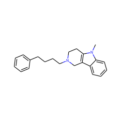 Cn1c2c(c3ccccc31)CN(CCCCc1ccccc1)CC2 ZINC000013476812