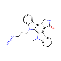 Cn1c2ccccc2c2c3c(c4c5ccccc5n(CCCN=[N+]=[N-])c4c21)CNC3=O ZINC000029570869