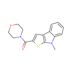 Cn1c2ccccc2c2cc(C(=O)N3CCOCC3)sc21 ZINC000000006693