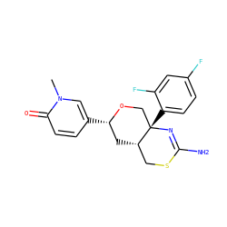 Cn1cc([C@H]2C[C@H]3CSC(N)=N[C@@]3(c3ccc(F)cc3F)CO2)ccc1=O ZINC000169708465