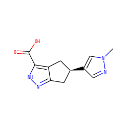 Cn1cc([C@H]2Cc3n[nH]c(C(=O)O)c3C2)cn1 ZINC000058534376
