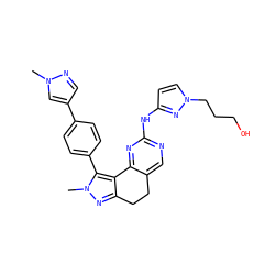 Cn1cc(-c2ccc(-c3c4c(nn3C)CCc3cnc(Nc5ccn(CCCO)n5)nc3-4)cc2)cn1 ZINC000224945598
