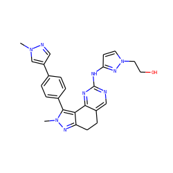 Cn1cc(-c2ccc(-c3c4c(nn3C)CCc3cnc(Nc5ccn(CCO)n5)nc3-4)cc2)cn1 ZINC000224943867