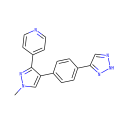Cn1cc(-c2ccc(-c3cn[nH]n3)cc2)c(-c2ccncc2)n1 ZINC000071341383