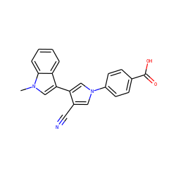 Cn1cc(-c2cn(-c3ccc(C(=O)O)cc3)cc2C#N)c2ccccc21 ZINC000200849753
