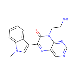 Cn1cc(-c2nc3cncnc3n(CCN)c2=O)c2ccccc21 ZINC000004239056