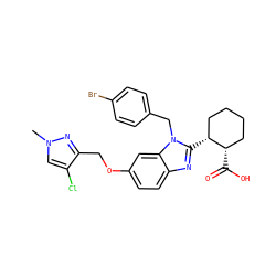 Cn1cc(Cl)c(COc2ccc3nc([C@@H]4CCCC[C@@H]4C(=O)O)n(Cc4ccc(Br)cc4)c3c2)n1 ZINC000226017477