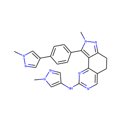 Cn1cc(Nc2ncc3c(n2)-c2c(nn(C)c2-c2ccc(-c4cnn(C)c4)cc2)CC3)cn1 ZINC000224945662