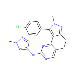 Cn1cc(Nc2ncc3c(n2)-c2c(nn(C)c2-c2ccc(Cl)cc2)CC3)cn1 ZINC000169702318