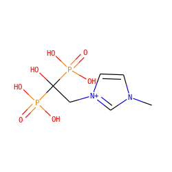 Cn1cc[n+](CC(O)(P(=O)(O)O)P(=O)(O)O)c1 ZINC000038682975