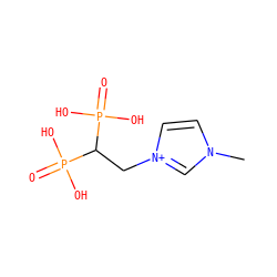 Cn1cc[n+](CC(P(=O)(O)O)P(=O)(O)O)c1 ZINC000038815858
