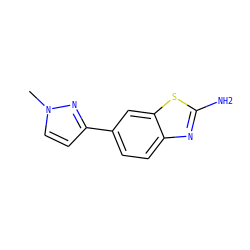 Cn1ccc(-c2ccc3nc(N)sc3c2)n1 ZINC000473086163