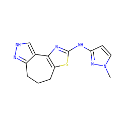 Cn1ccc(Nc2nc3c(s2)CCCc2n[nH]cc2-3)n1 ZINC000072120322
