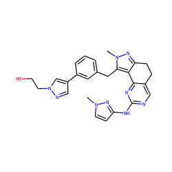 Cn1ccc(Nc2ncc3c(n2)-c2c(nn(C)c2Cc2cccc(-c4cnn(CCO)c4)c2)CC3)n1 ZINC000224945903