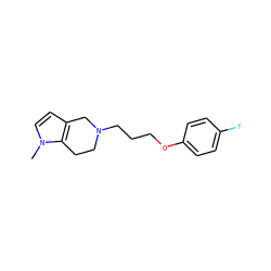 Cn1ccc2c1CCN(CCCOc1ccc(F)cc1)C2 ZINC000027308041