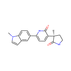 Cn1ccc2cc(-c3ccc([C@@]4(C)CCNC4=O)c(=O)[nH]3)ccc21 ZINC000584621994