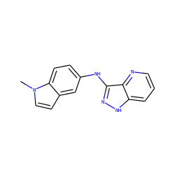 Cn1ccc2cc(Nc3n[nH]c4cccnc34)ccc21 ZINC000166877939
