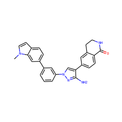 Cn1ccc2ccc(-c3cccc(-n4cc(-c5ccc6c(c5)CCNC6=O)c(N)n4)c3)cc21 ZINC000045387548