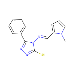 Cn1cccc1/C=N/n1c(S)nnc1-c1ccccc1 ZINC000001245351