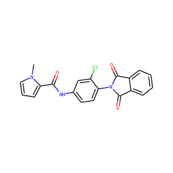 Cn1cccc1C(=O)Nc1ccc(N2C(=O)c3ccccc3C2=O)c(Cl)c1 ZINC000653701081