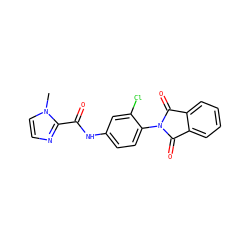 Cn1ccnc1C(=O)Nc1ccc(N2C(=O)c3ccccc3C2=O)c(Cl)c1 ZINC000653714186