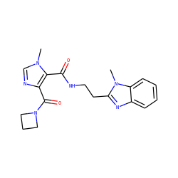 Cn1cnc(C(=O)N2CCC2)c1C(=O)NCCc1nc2ccccc2n1C ZINC000144094062
