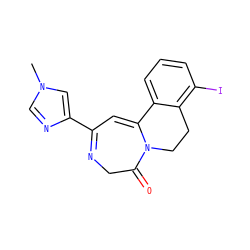 Cn1cnc(C2=NCC(=O)N3CCc4c(I)cccc4C3=C2)c1 ZINC000149015033