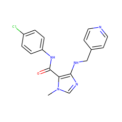 Cn1cnc(NCc2ccncc2)c1C(=O)Nc1ccc(Cl)cc1 ZINC000028889190