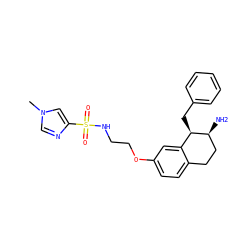Cn1cnc(S(=O)(=O)NCCOc2ccc3c(c2)[C@@H](Cc2ccccc2)[C@@H](N)CC3)c1 ZINC000088260992