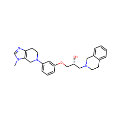 Cn1cnc2c1CN(c1cccc(OC[C@H](O)CN3CCc4ccccc4C3)c1)CC2 ZINC001772592841