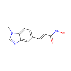 Cn1cnc2cc(/C=C/C(=O)NO)ccc21 ZINC000139592841