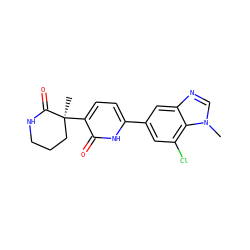 Cn1cnc2cc(-c3ccc([C@@]4(C)CCCNC4=O)c(=O)[nH]3)cc(Cl)c21 ZINC000474610011
