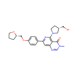 Cn1cnc2cc(-c3ccc(OC[C@@H]4CCCO4)cc3)nc(N3CC[C@H](CO)C3)c2c1=O ZINC000115619576