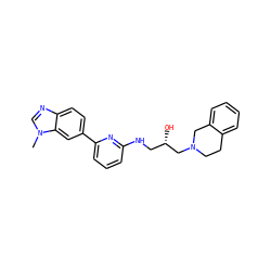 Cn1cnc2ccc(-c3cccc(NC[C@H](O)CN4CCc5ccccc5C4)n3)cc21 ZINC000218392155