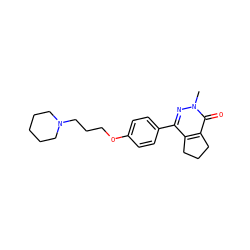 Cn1nc(-c2ccc(OCCCN3CCCCC3)cc2)c2c(c1=O)CCC2 ZINC000072127591