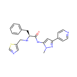 Cn1nc(-c2ccncc2)cc1NC(=O)[C@H](Cc1ccccc1)NCc1cncs1 ZINC000096284454