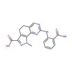 Cn1nc(C(N)=O)c2c1-c1nc(Nc3ccccc3C(N)=O)ncc1CC2 ZINC000049113258