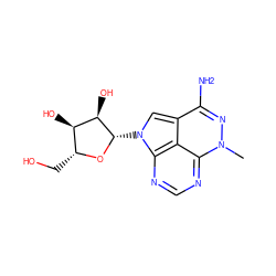 Cn1nc(N)c2cn([C@@H]3O[C@H](CO)[C@@H](O)[C@H]3O)c3ncnc1c23 ZINC000003808299