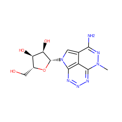 Cn1nc(N)c2cn([C@@H]3O[C@H](CO)[C@@H](O)[C@H]3O)c3nnnc1c23 ZINC000013644762
