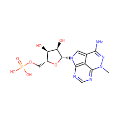 Cn1nc(N)c2cn([C@@H]3O[C@H](COP(=O)(O)O)[C@@H](O)[C@H]3O)c3ncnc1c23 ZINC000003916663