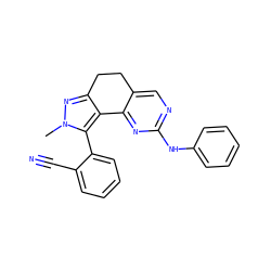 Cn1nc2c(c1-c1ccccc1C#N)-c1nc(Nc3ccccc3)ncc1CC2 ZINC000143050787